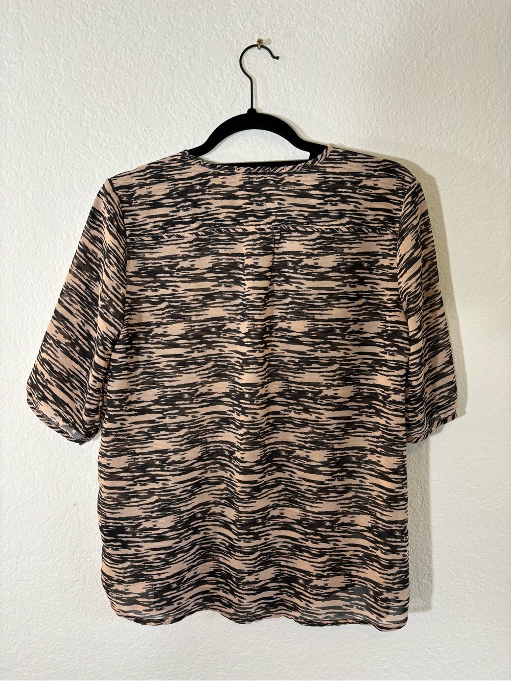 NEW Maison Scotch Scotch & Soda Abstract Zebra Print Short Sleeve Blouse Size 1 - Picture 8 of 12